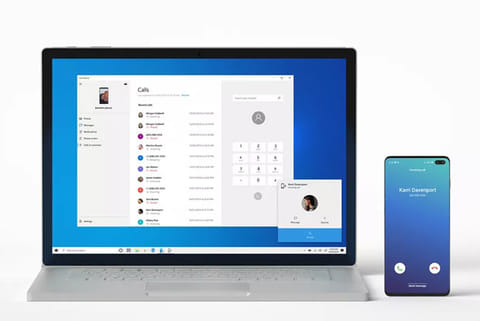 Microsoft's Your Phone app testing a 'sent from phone' section