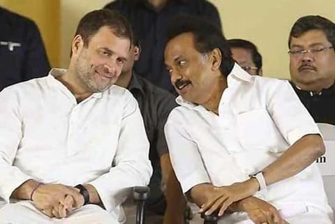 Congress Leader Rahul Gandhi and Tamil Nadu CM MK Stalin (File Photo)