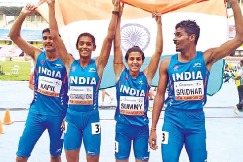 India mixed relay team clinches bronze