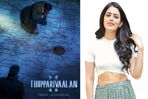 Thupparivalan 2 poster and Lovely Singh