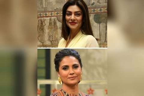 (Top) Sushmita Sen; Lara Dutta.