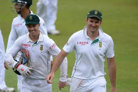 AB de Villiers (l) and Graeme Smith of South Africa (Image credit: Twitter)