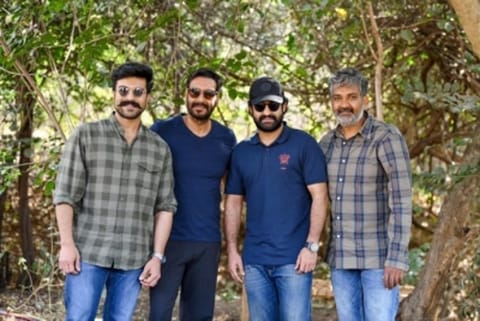 Picture from the sets of 'RRR' shooting spot