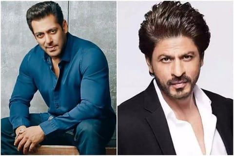 Bollywood superstar Salman Khan and Shah Rukh Khan (Image Courtesy: ANI)