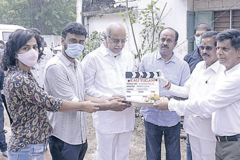 Shraddha (extreme left) during the shoot launch