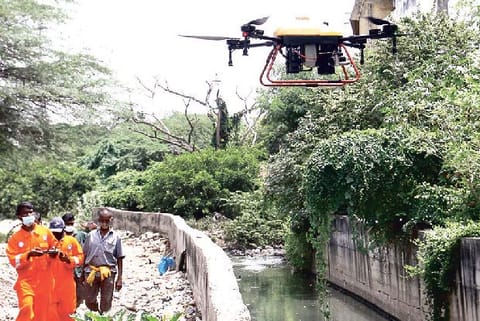 Drones for mosquito control under Singara Chennai 2.0