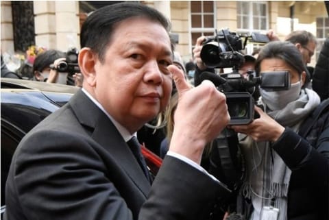 The former ambassador Kyaw Zwar Minn poses outside Myanmar embassy (Credit: Reuters)