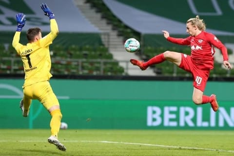 Leipzig beat Bremen 2-1 to reach German Cup final