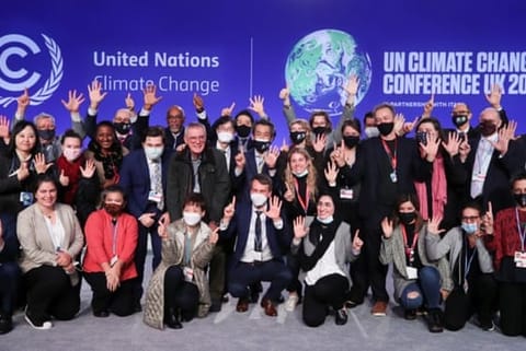 Delegates at the Cop26 climate conference in Glasgow on Saturday (Credit: Reuters)