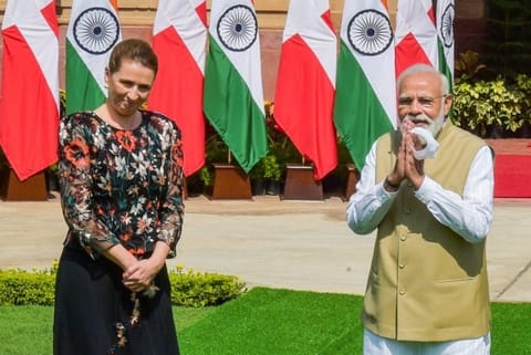 Prime Minister Narendra Modi , Danish counterpart Mette Frederiksen