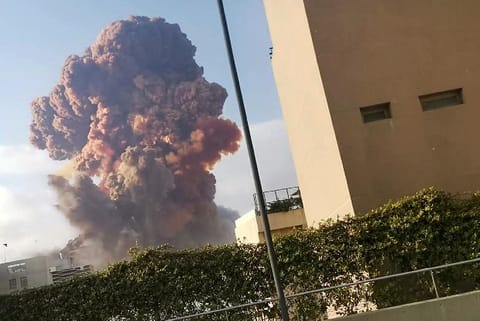 Explosion in Beirut port. File photo