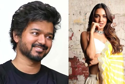 Actor Vijay(left) and Kiara Advani (Image source: Instagram)