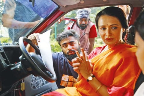 Amala Akkineni on location Kanam