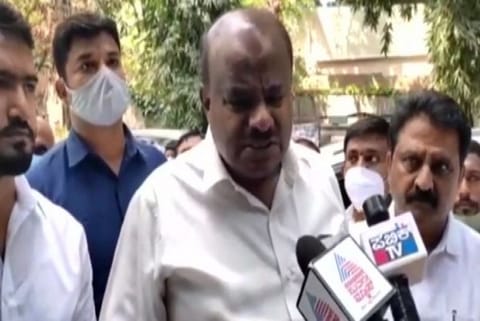 Janata Dal (Secular) leader HD Kumarswamy (Image Courtesy: ANI)