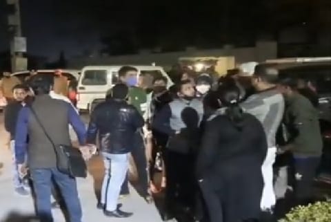 Several people are said to be trapped in the debris