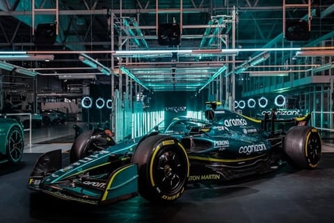 The new AMR22 (Photo Credit:Twitter @AstonMartinF1)