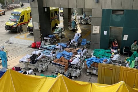 Patients admitted outside the Hospital area (Source: Reuters)