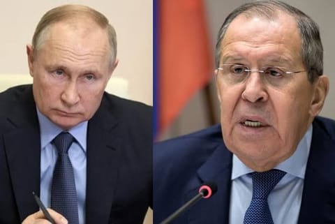 Russian President Vladimir Putin and Russian Foreign Minister Sergey Lavrov