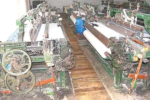 A silent powerloom unit in Tirupur