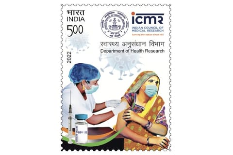 The special stamp (Image credit: Twitter/@Dr Mansukh Mandaviya)