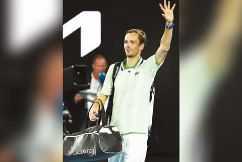 Second seed Daniil Medvedev kept his composure to move into the third round