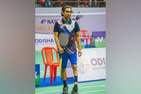 Para-Badminton player Pramod Bhagat (Image Courtesy: ANI)