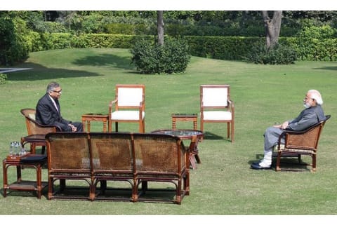 Chairman of Tata N Chandrasekaran called PM Modi in New Delhi today