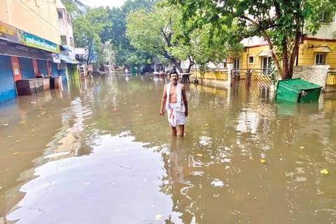 A flooded street at Kodambakkam (file photo)