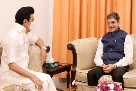 Tamil Nadu Chief Minister MK Stalin and Governor R N Ravi
