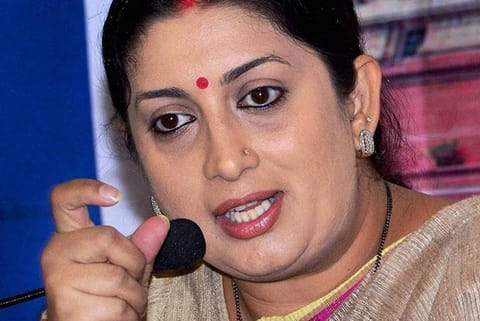Television superstar turned politician Smriti Irani