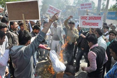File photo of the Jat agitation