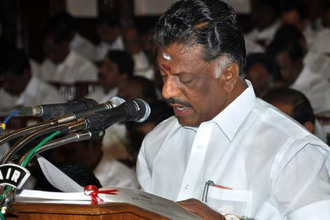 Finance Minister O Panneerselvam