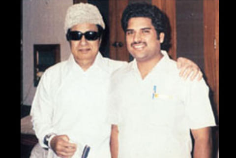 File picture of Vijayan with former Chief Minister MGR