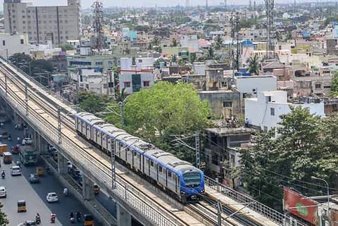 A file photo of the Metro Rail running on one of its corridors