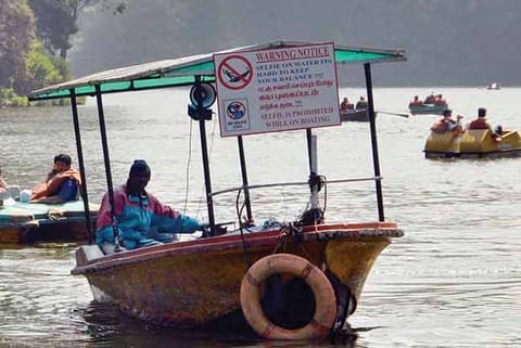 A boat at the Ooty lake, one of the 8 spots