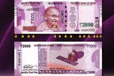 In November 10, 2016, the new Rs 2,000 note which was introduced