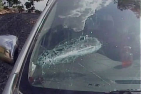 vandalised car image for representative purpose only