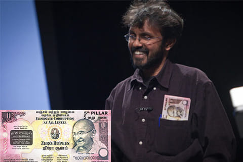 Vijay Anand; Zero-rupee note