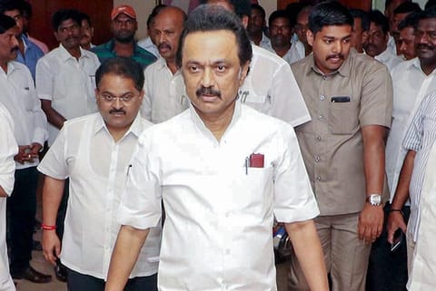 DMK working president and leader of opposition MK Stalin