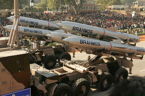 BrahMos is a compound name with ‘Brah’ stemming from the Indian river Brahmaputra and ‘Mos’ from the Russian river Moskva.