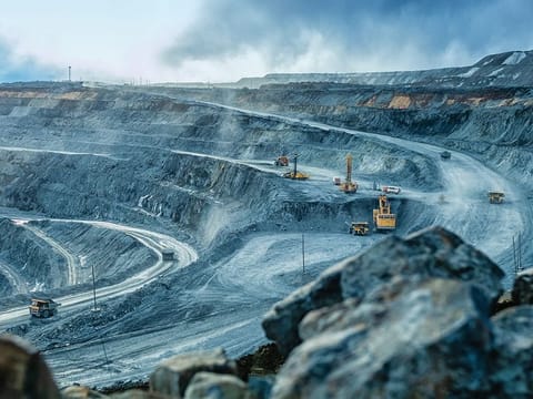 An open-pit mine.