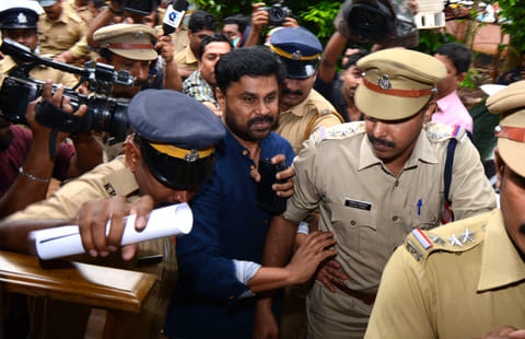 Malayalam actor Dileep being taken to Aluva jail on July 11, 2017.