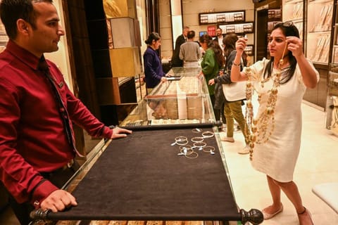 Pictured here is the Kanz Jewels outlet in Gold Souq.