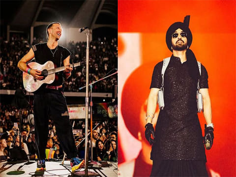 Chris Martin spotted a "Punjabi aa gaye oye" fan sign and read it aloud, to the audience's delight.