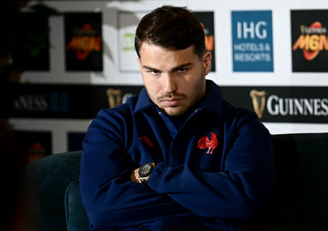 France's captain Antoine Dupont attends the 2025 Six Nations official launch, in Rome on Tuesday.