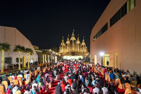 Over 10,000 people visited the BAPS Hindu Mandir in Abu Dhabi on its first anniversary.