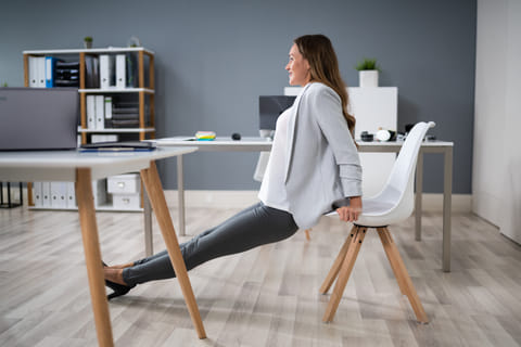 Five-minute sessions can be squeezed in before a meeting, during a lunch break, or even while waiting for coffee to brew.