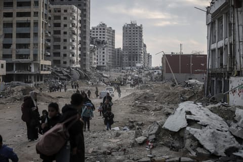 Palestinians return to northern Gaza. US Secretary of State Marco Rubio cautioned during a stop in Guatemala, saying that Trump wanted the US to play a leading role in rebuilding Gaza, not "own" it.