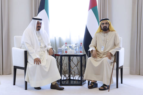 Mohammed bin Rashid meets with Kuwait’s Prime Minister at WGS