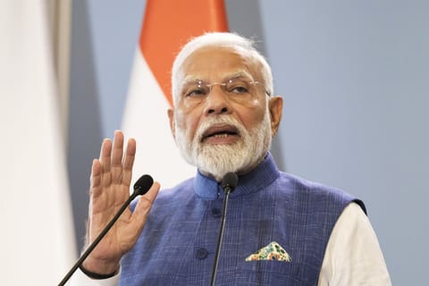 Indian Prime Minister Narendra Modi in Poland
